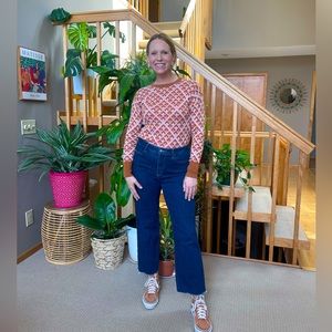 Geometric, art deco, Crewneck, fitted Sweater